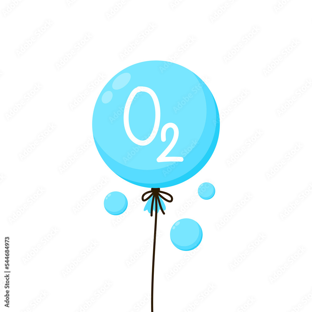 Wall mural oxygen vector icon with water drop. o2 or oxygen on white background.