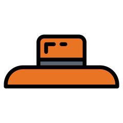 hat filled outline icon style