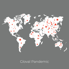Pandemic novel coronavirus human global health warning. 2019 nCov outbreaks template. Stay safe and aware vector illustration.