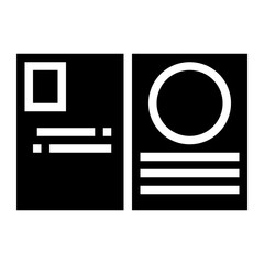 postcard glyph icon style