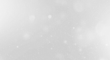 Snow flake particles on white background