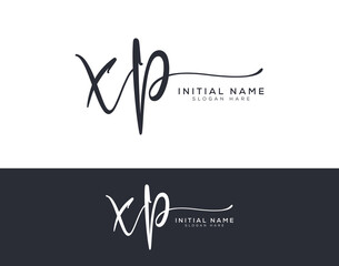 XP initial handwritten signature logo design