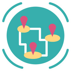 worldwide flat icon style