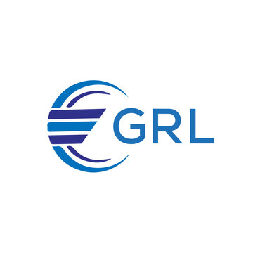 GRL Letter Logo. GRL Blue Image On White Background. GRL Vector Logo Design For Entrepreneur And Business. GRL Best Icon.
