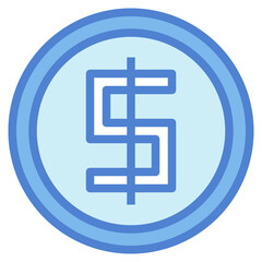 coins two tone icon style