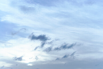 Blue sky full of white clouds, sunny day
