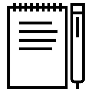 padnote line icon style