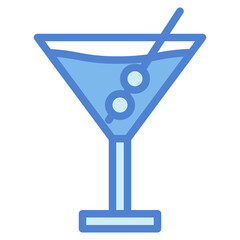 martini two tone icon style