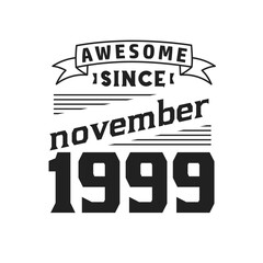 Awesome Since November 1999. Born in November 1999 Retro Vintage Birthday