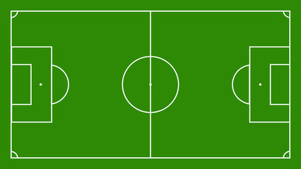 soccer football field top view with green color and white line for graphic design background