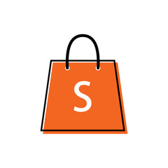 Shopping Bag icon. Shopping Bag design illustration, Shopping Bag simple sign. Shopping Bag logo design.
