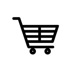 Shopping cart symbol shop and sale icon. Shopping cart icon vector. Shopping cart simple sign. Shopping cart logo design. Shopping cart vector design illustration. Trolley icon sign.