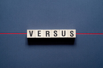 Versus - word concept on cubes
