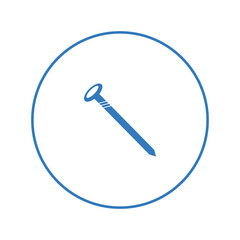 Construction metal sketch nail icon | Circle version icon |