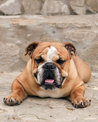 
Portrait of a bulldog breed dog