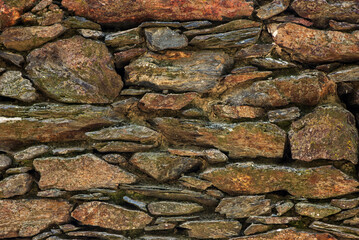 A background of stones in a house