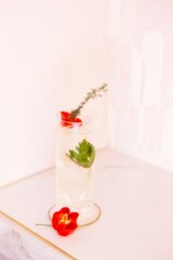 Soft focus artistic cocktail with pastel colours