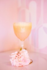Soft focus artistic cocktail with pastel colours