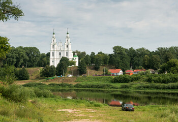 Obraz premium Orthodox Sophia Cathedral in the city of Polotsk, the oldest temple in Belarus