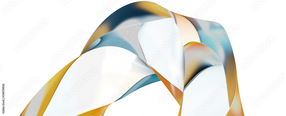 Poster abstract blue waves background.3d rendering.