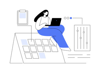 Time management abstract concept vector illustration.