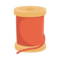 Thread Sign Emoji Icon Illustration. Sewing Vector Symbol Emoticon Design Clip Art Sign Comic Style.