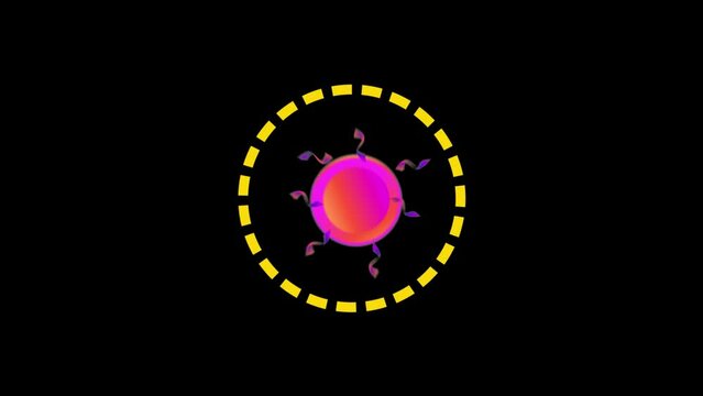 motion graphic template 50 percent sales circle Colorful minimal blue gradient pink suitable for business banner, black background