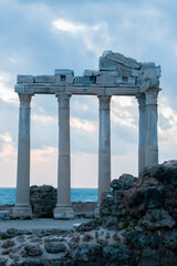 antalya side ancient city temple of apollo