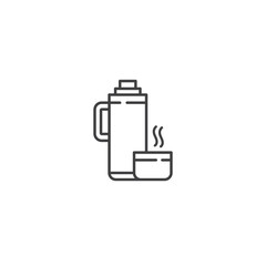 Thermo Icon, Thermos Bottle Icon, Vacuum Flask Icon Vector Illustration Eps10