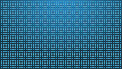 Blue circles background. Metal Grid with Circle holes.
