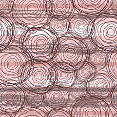 Seamless patterns abstract lines doodles in vector. Artistic geometric background of circles and stripes. Modern background for design of clothes, fabric, textile, wrapping paper, cover.