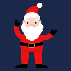 simple vector illustration Christmas Santa Claus