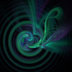 abstract green glowing pattern on black background, design, wallpaper