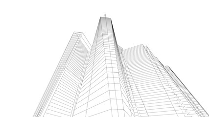 Fototapeta premium City architecture vector 3d illustration