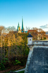 Stadtbummel durch die Landeshauptstadt Erfurt an einem sonnigen Herbsttag - Thüringen - Deutschland
