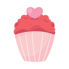 heart love in cupcake