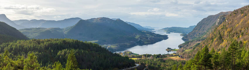 Fototapeta na wymiar View from Aure, Møre og Romsdal, Norway