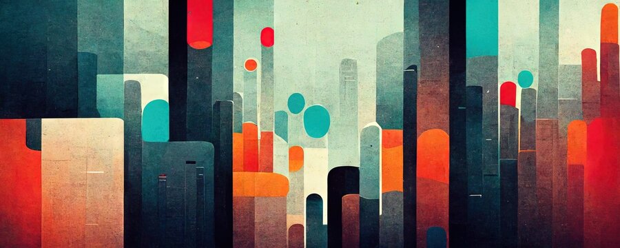 Business background presentation. Network Web Space. 
AI generated art illustration.