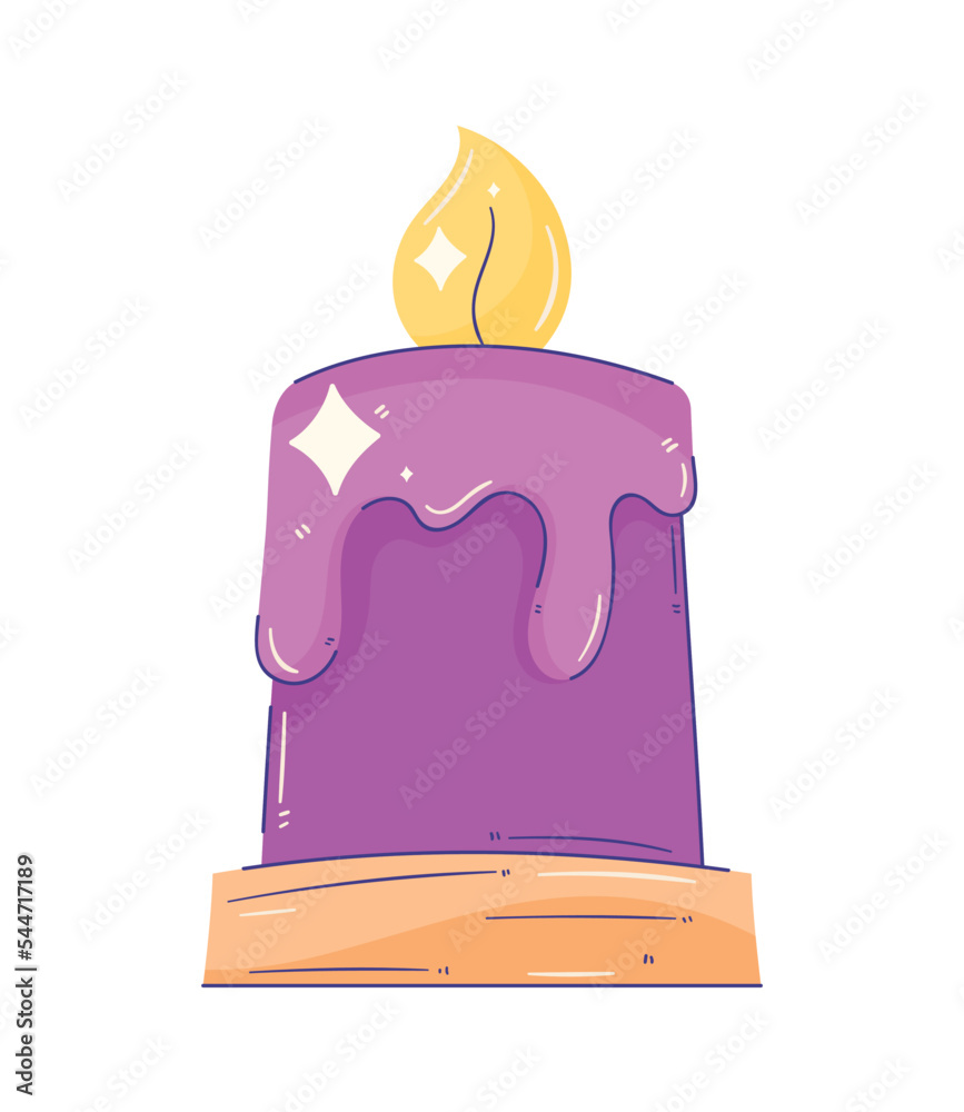 Canvas Prints purple candle wax