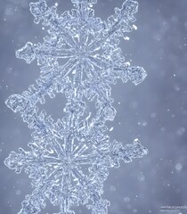 The delicate snowflake crystal is close up in this macro shot. Every detail of the frosty fractal is visible, from the dainty central hexagon to the six curved arms that branch out evenly around it. T