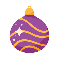 purple christmas ball