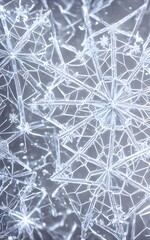 The snowflake is a beautiful, delicate crystal. It's intricate design is mesmerizing. The snowflake seems to glow in the light and it's so fragile that it could melt at any moment.