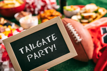 Sports: Party Food With Tailgate Sign