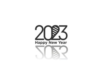 2023 Happy New Year Background Design. Greeting Card, Banner, Poster. Vector Illustration.