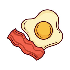 bacon and egg fried