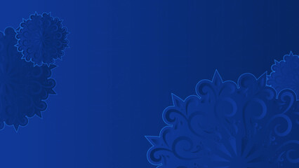 Modern elegant luxury blue mandala pattern background