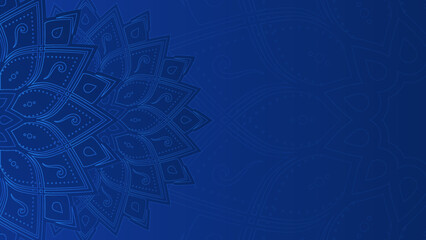 Modern elegant luxury blue mandala pattern background