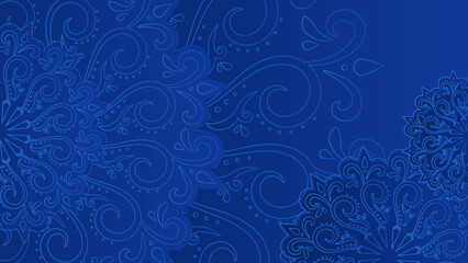 Modern elegant luxury blue mandala pattern background