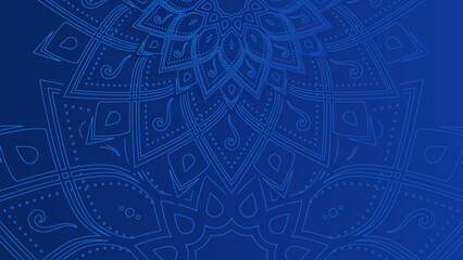 Modern elegant luxury blue mandala pattern background