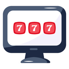 Online gambling flat icon design 